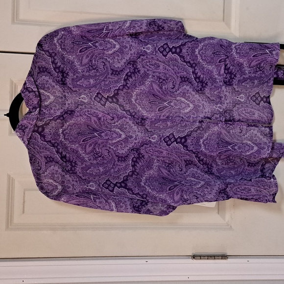 Kari of New York Purple Patterned Women's Dress - Picture 3 of 4